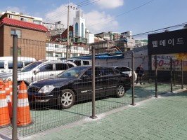 서울 주차장 메쉬기와진회색1800용 하부캡입용 + 데크위 테라기본