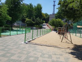 김포소재 초등학교내경계석위 메쉬휀스앙카연두1.2용