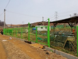 비봉소재 텃밭 메쉬휀스 연두색 H:1.5 + 출입쌍문, 전원주택 백색 메쉬출입쌍문