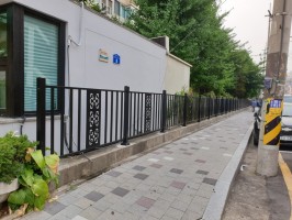 서울 마포구 아파트휀스 테라에디션S (앙카용, 기존휀스철거후시공, 블랙, 높이1.2)