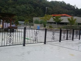 대전 소재 병원 앞 시공 테라아트 06-06 앙카형 (H:1200) + 출입쌍문 (블랙색상)