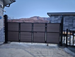 양평전원주택 합성목재 출입4쪽문 W-4000 (앙카용, 차폐, 높이1.5, 폭4.2)