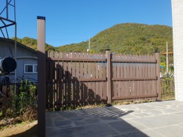 경기도 양평군소재 바베큐장 칸막이 합성목재가림막 WS-1002  (H:1.8)